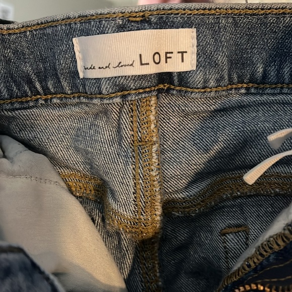 Loft high waist straight crop distressed jeans size 12 - Picture 4 of 5